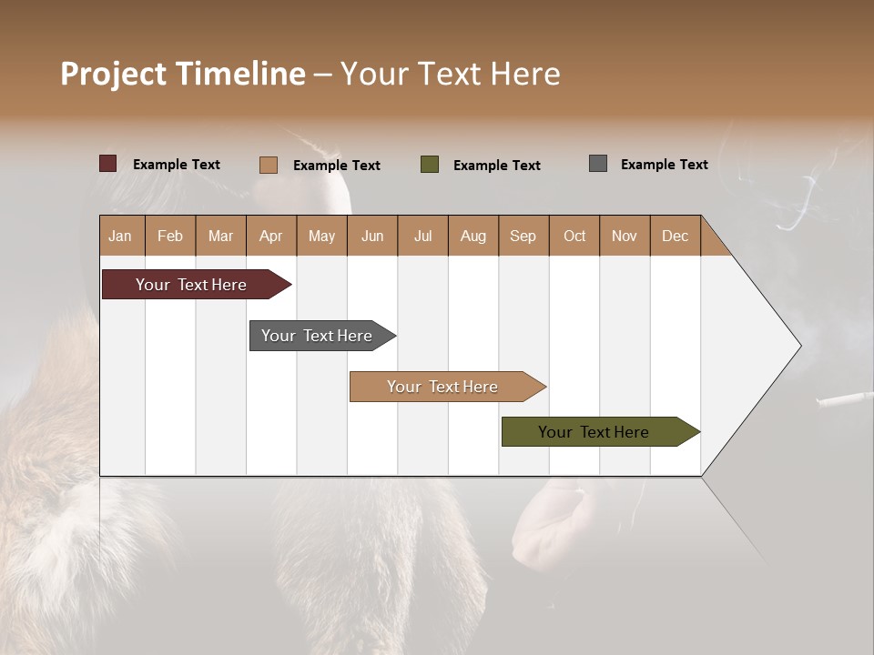 Brunette Vintage Fur PowerPoint Template