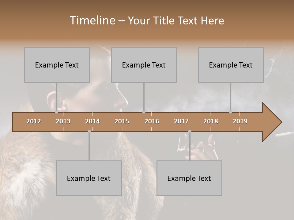 Brunette Vintage Fur PowerPoint Template