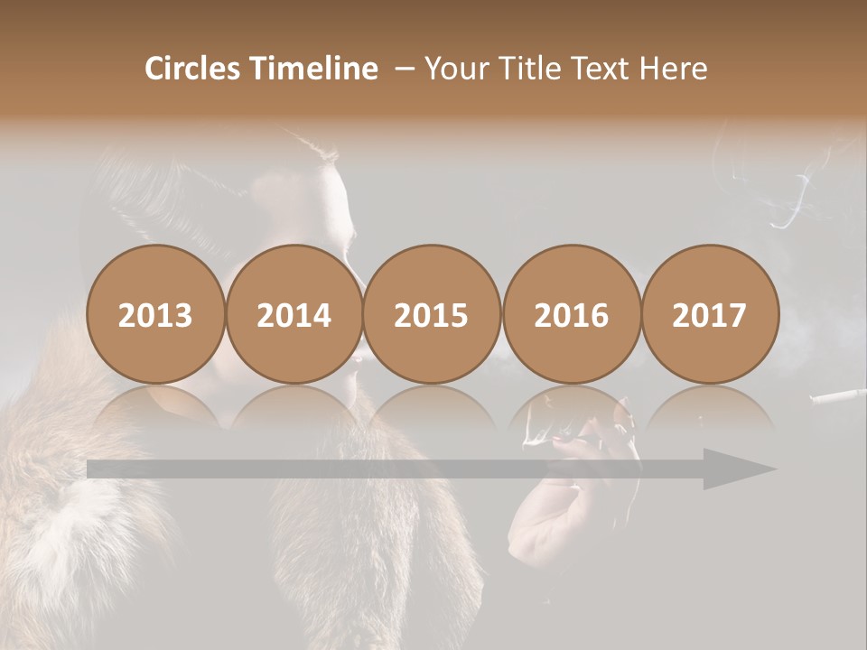 Brunette Vintage Fur PowerPoint Template