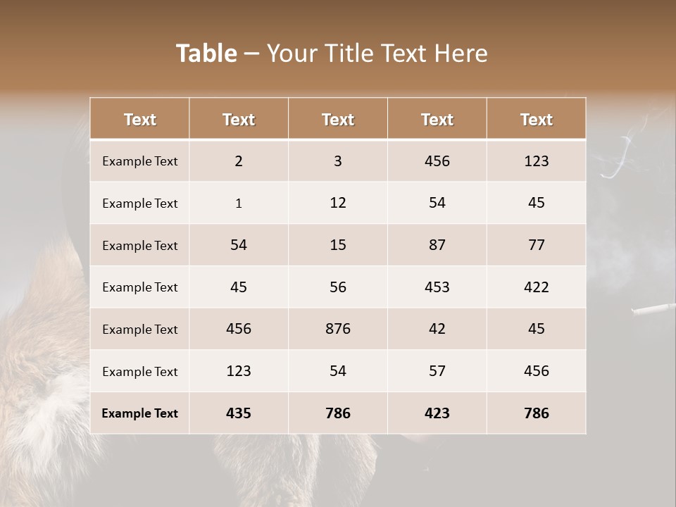 Brunette Vintage Fur PowerPoint Template