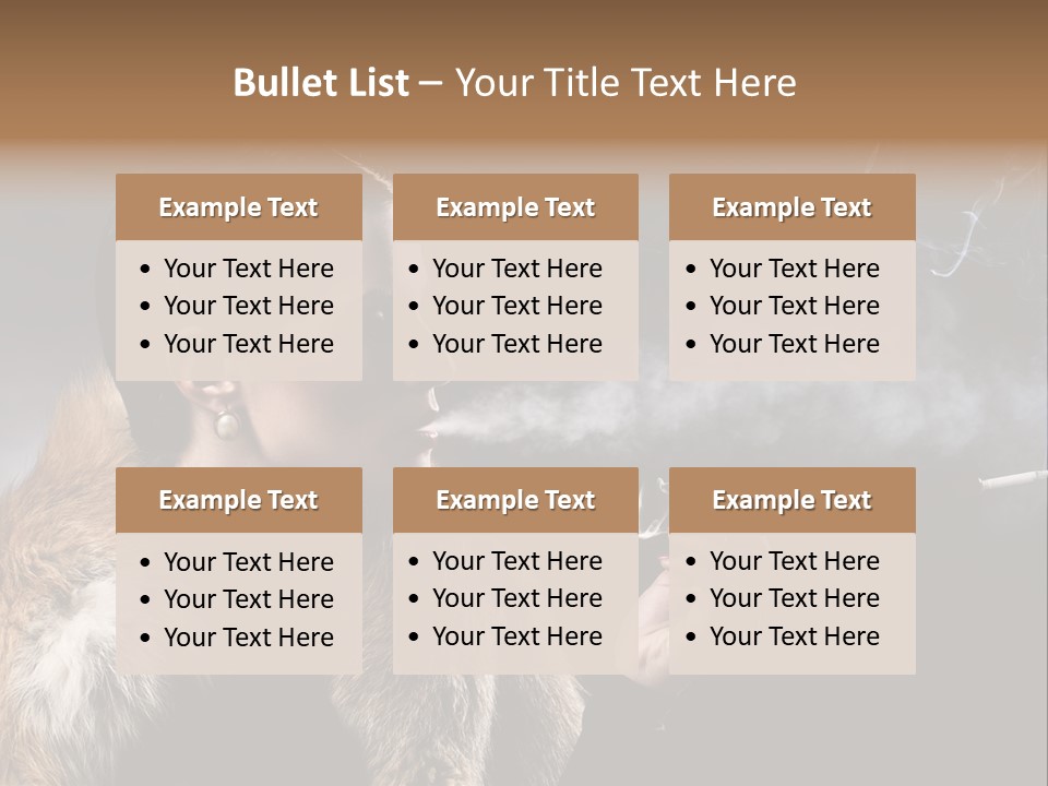 Brunette Vintage Fur PowerPoint Template