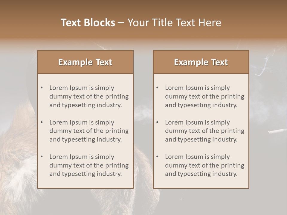 Brunette Vintage Fur PowerPoint Template