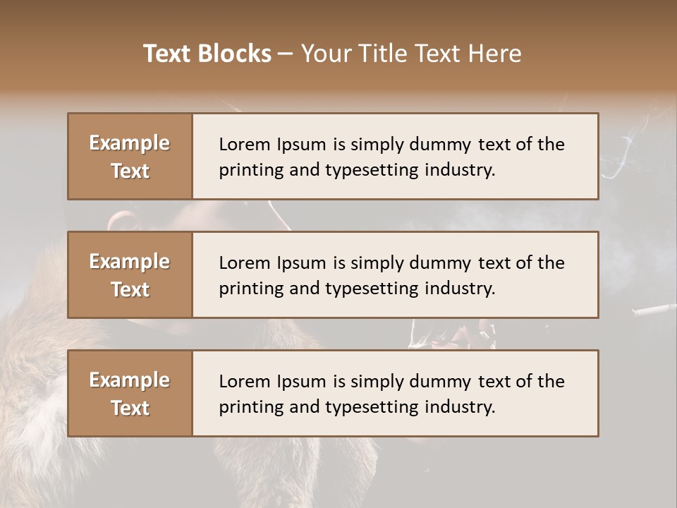 Brunette Vintage Fur PowerPoint Template