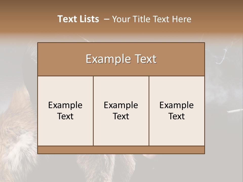Brunette Vintage Fur PowerPoint Template