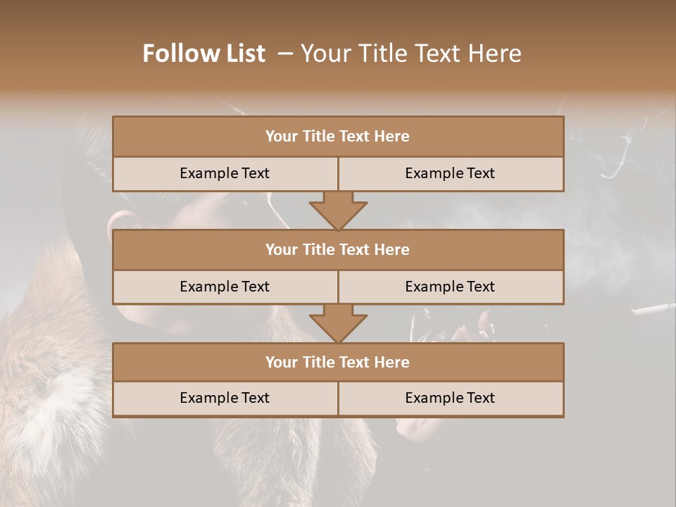 Brunette Vintage Fur PowerPoint Template