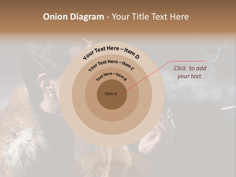 Brunette Vintage Fur PowerPoint Template
