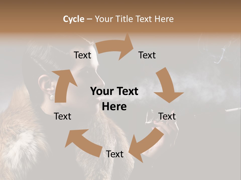 Brunette Vintage Fur PowerPoint Template