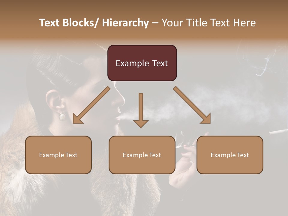 Brunette Vintage Fur PowerPoint Template