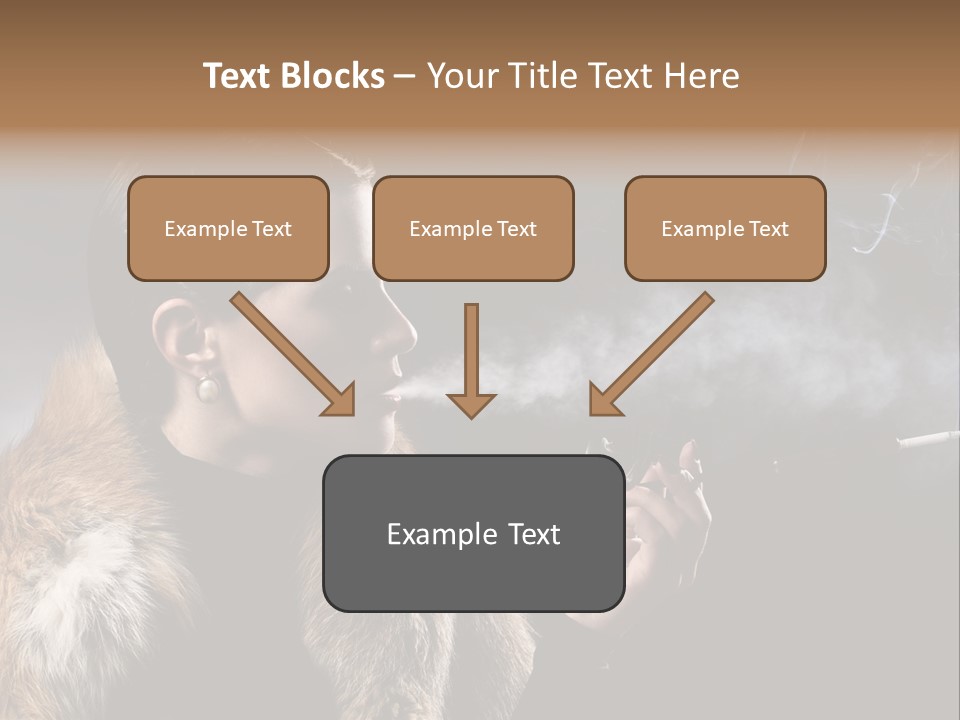 Brunette Vintage Fur PowerPoint Template