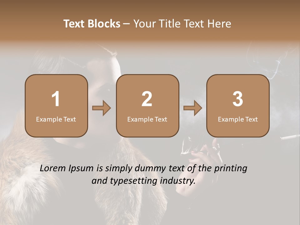 Brunette Vintage Fur PowerPoint Template