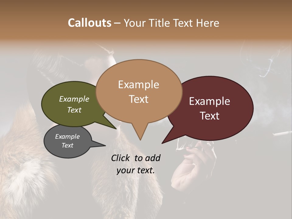 Brunette Vintage Fur PowerPoint Template