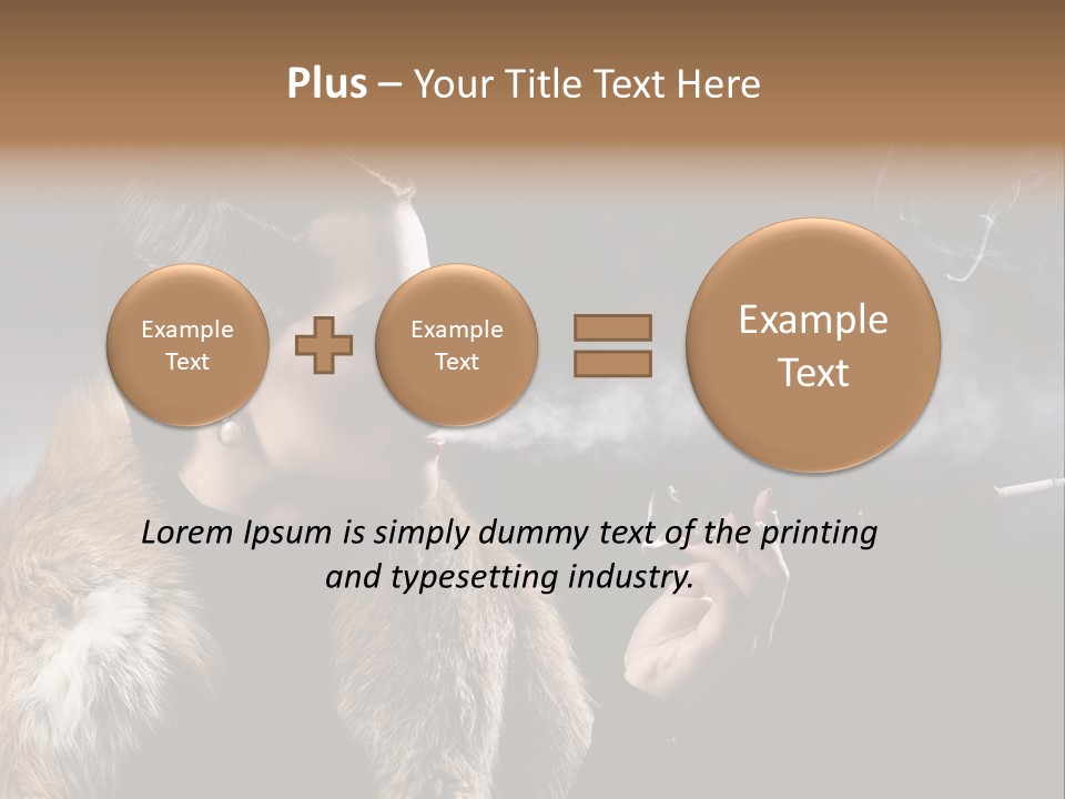 Brunette Vintage Fur PowerPoint Template