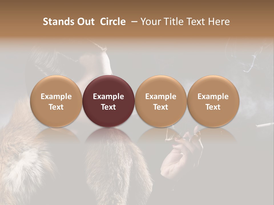 Brunette Vintage Fur PowerPoint Template