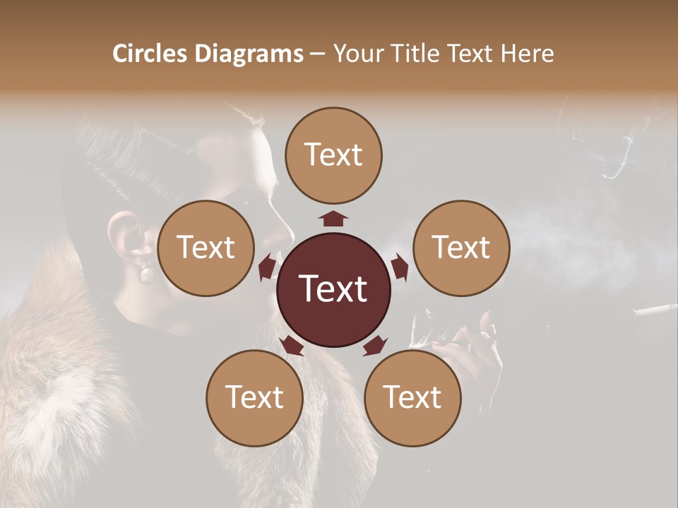 Brunette Vintage Fur PowerPoint Template