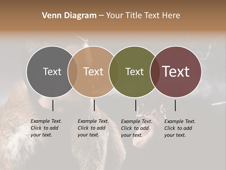 Brunette Vintage Fur PowerPoint Template