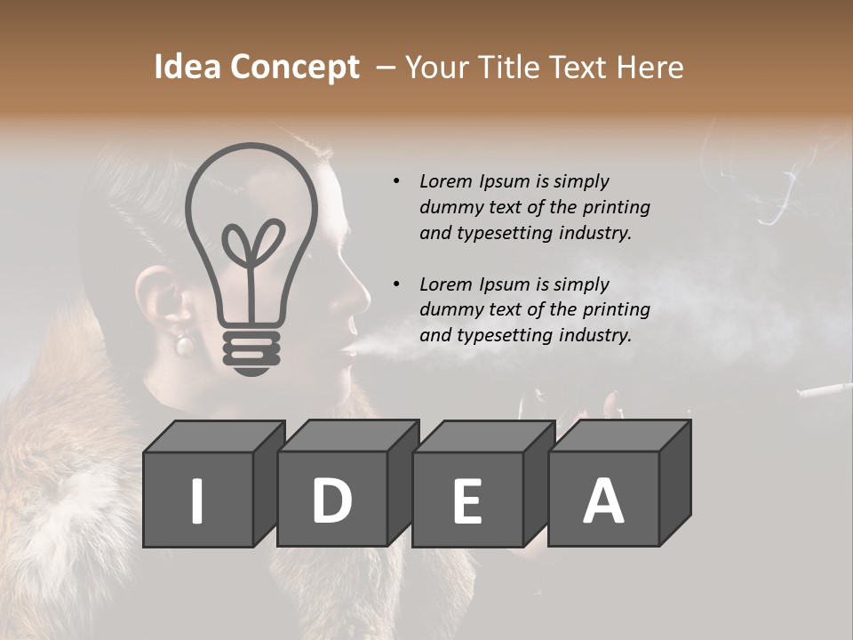 Brunette Vintage Fur PowerPoint Template