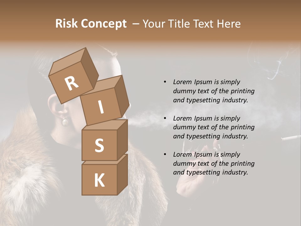 Brunette Vintage Fur PowerPoint Template