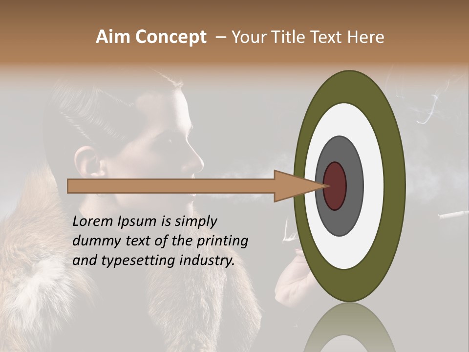 Brunette Vintage Fur PowerPoint Template