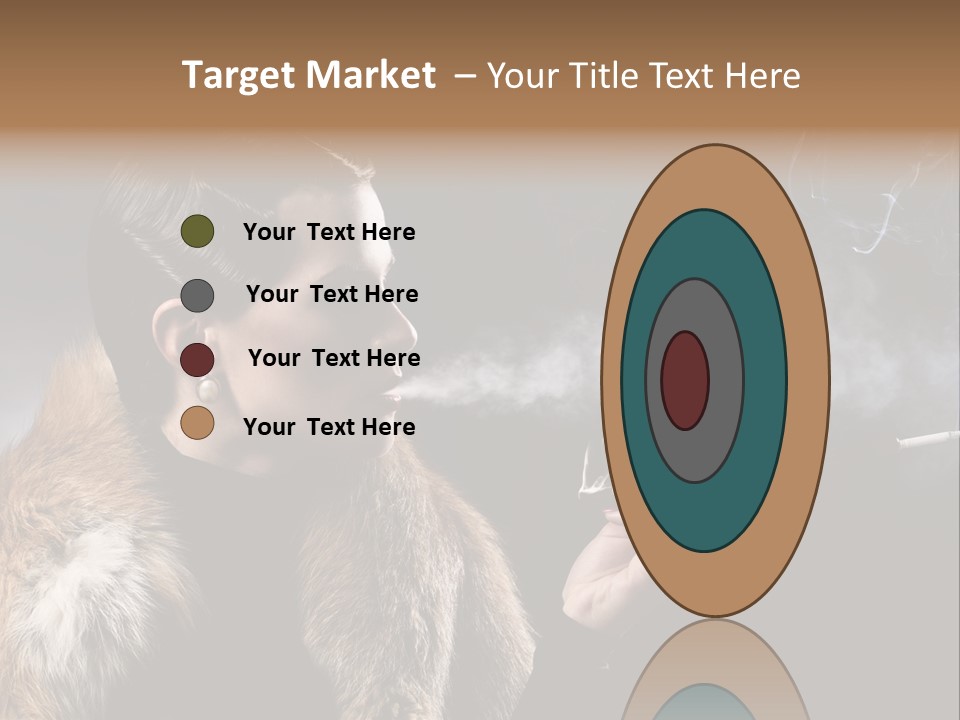 Brunette Vintage Fur PowerPoint Template