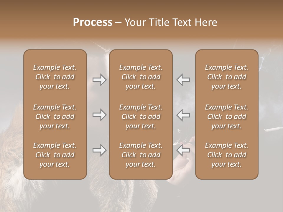 Brunette Vintage Fur PowerPoint Template