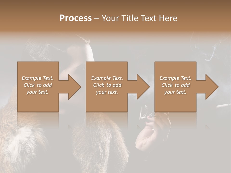 Brunette Vintage Fur PowerPoint Template