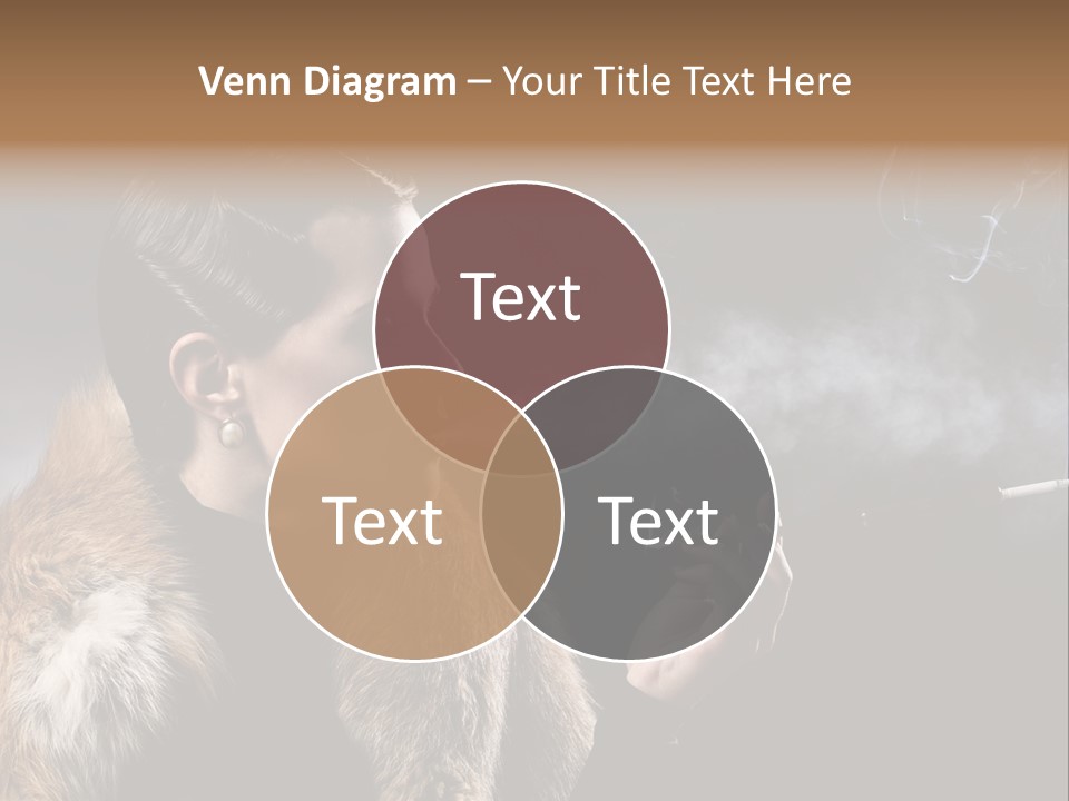 Brunette Vintage Fur PowerPoint Template