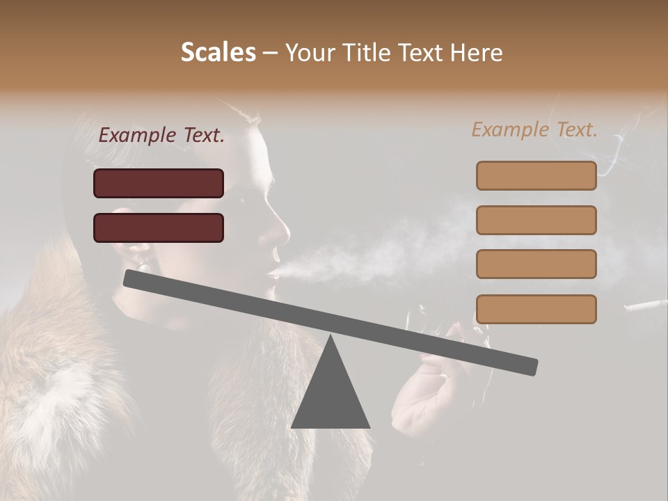 Brunette Vintage Fur PowerPoint Template