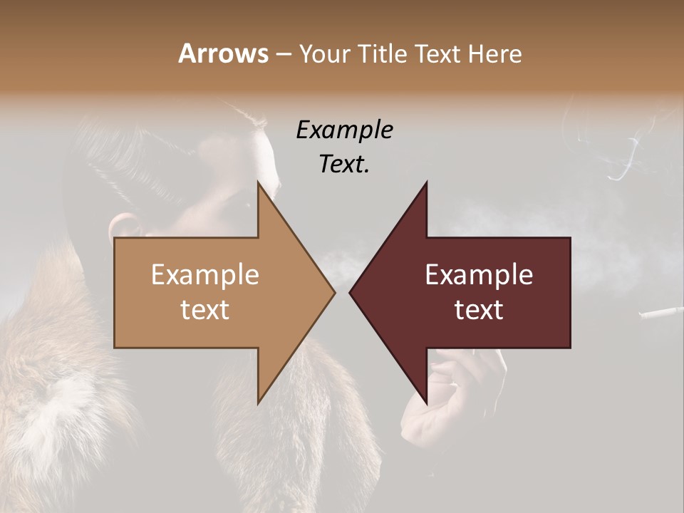 Brunette Vintage Fur PowerPoint Template