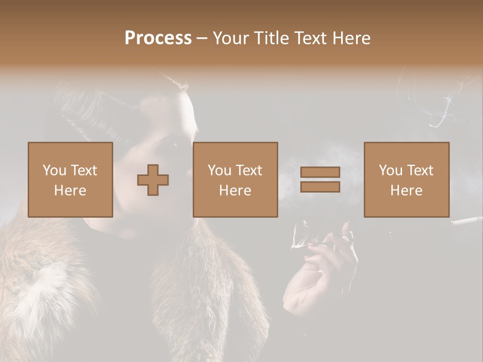 Brunette Vintage Fur PowerPoint Template