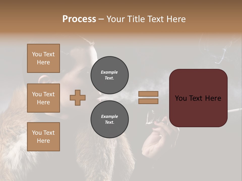 Brunette Vintage Fur PowerPoint Template