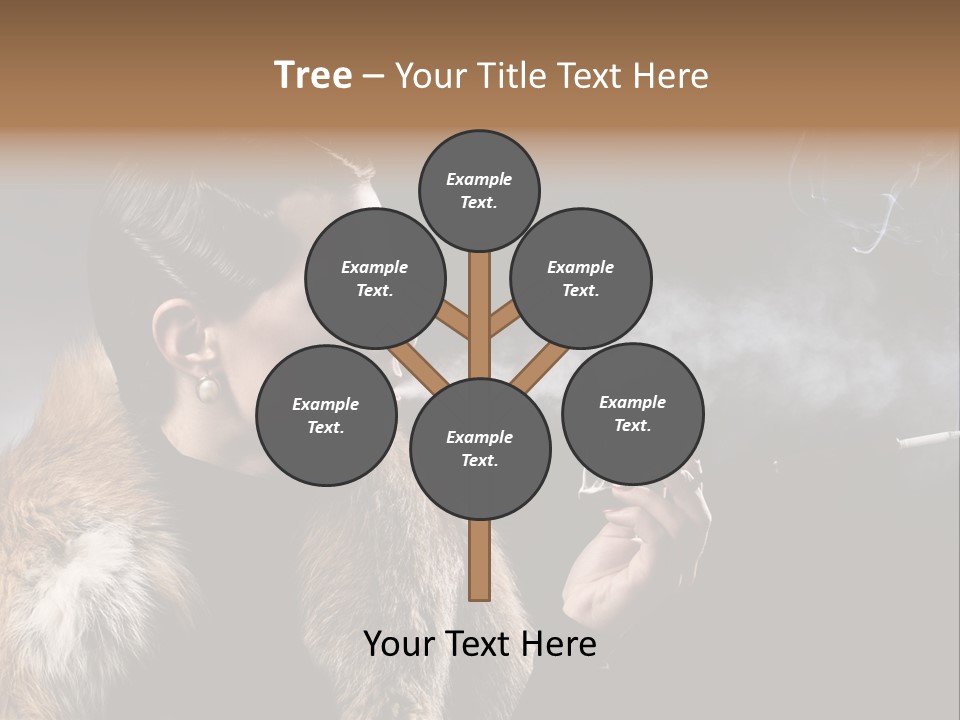 Brunette Vintage Fur PowerPoint Template