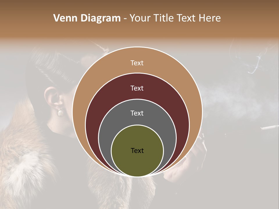 Brunette Vintage Fur PowerPoint Template