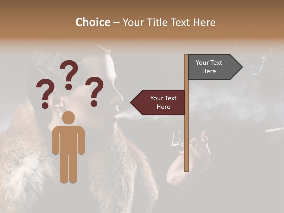 Brunette Vintage Fur PowerPoint Template