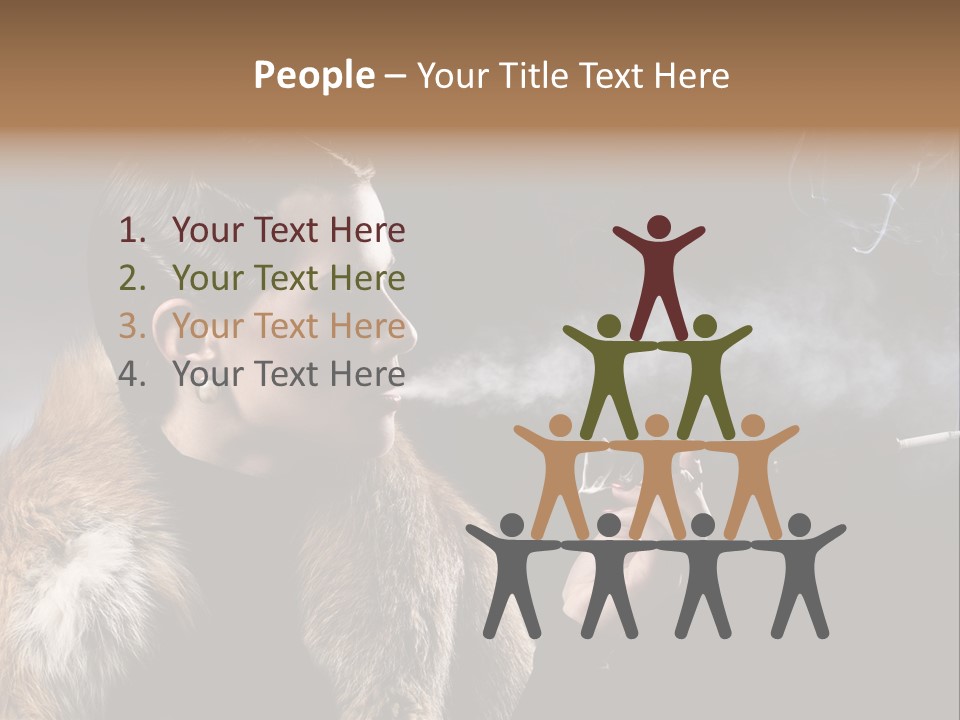 Brunette Vintage Fur PowerPoint Template