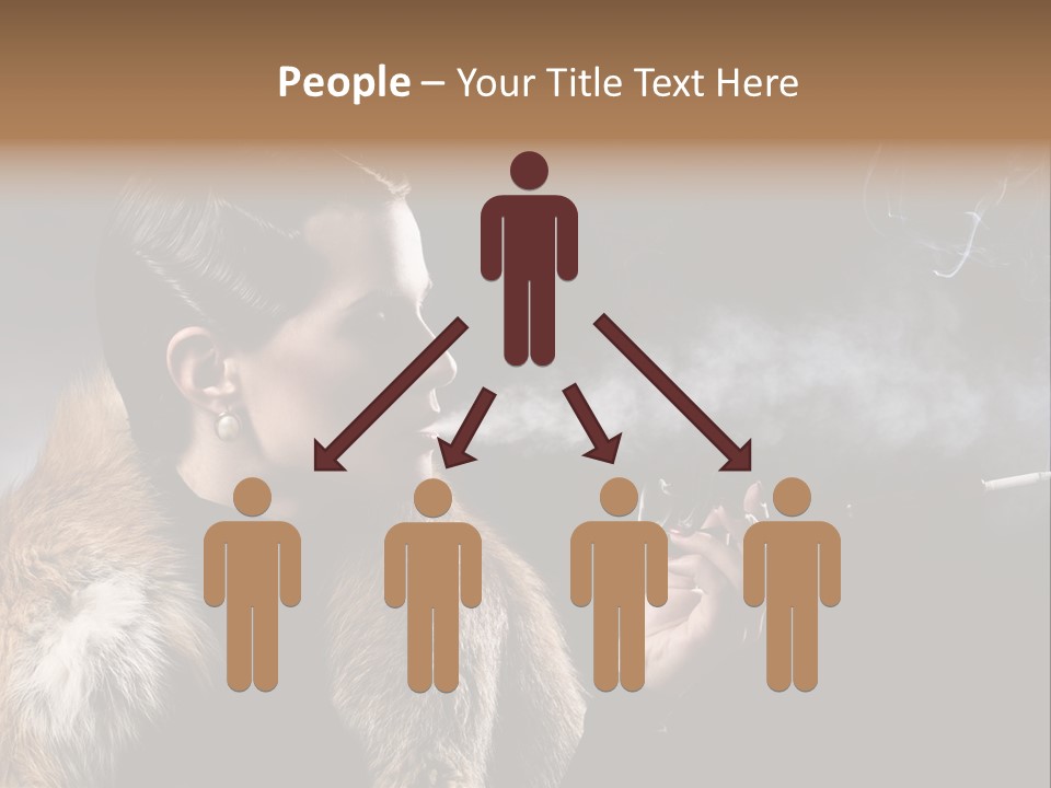 Brunette Vintage Fur PowerPoint Template