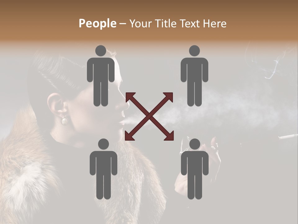 Brunette Vintage Fur PowerPoint Template