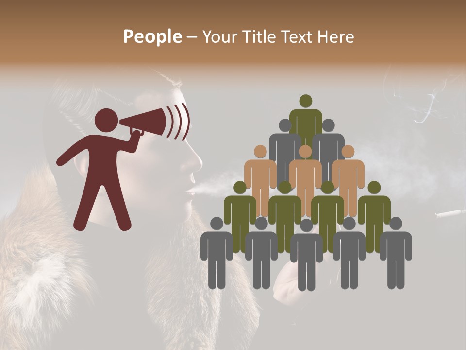 Brunette Vintage Fur PowerPoint Template