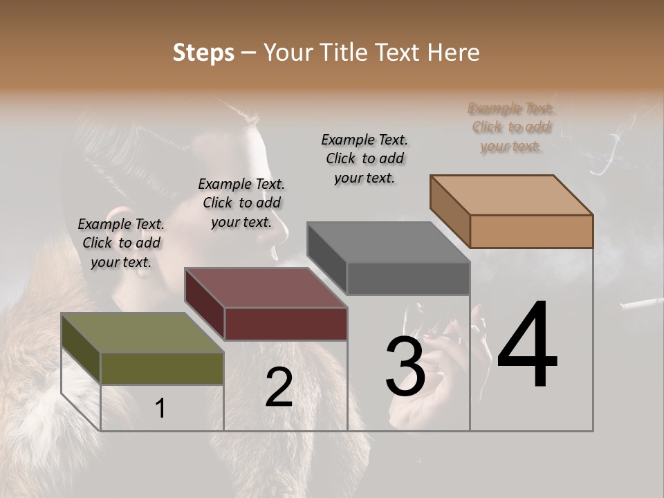 Brunette Vintage Fur PowerPoint Template