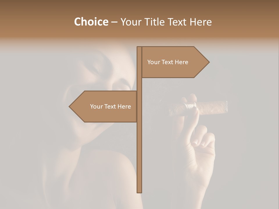 Health Cigarette Pleasure PowerPoint Template