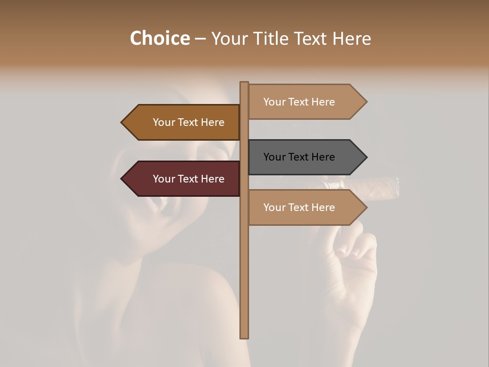 Health Cigarette Pleasure PowerPoint Template
