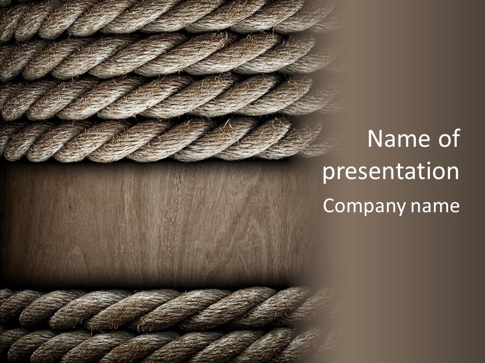 Striped Hemp Backdrop PowerPoint Template