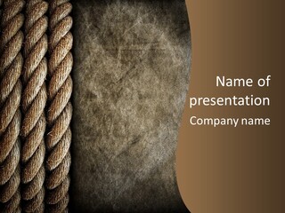 Cloth Cord Old PowerPoint Template