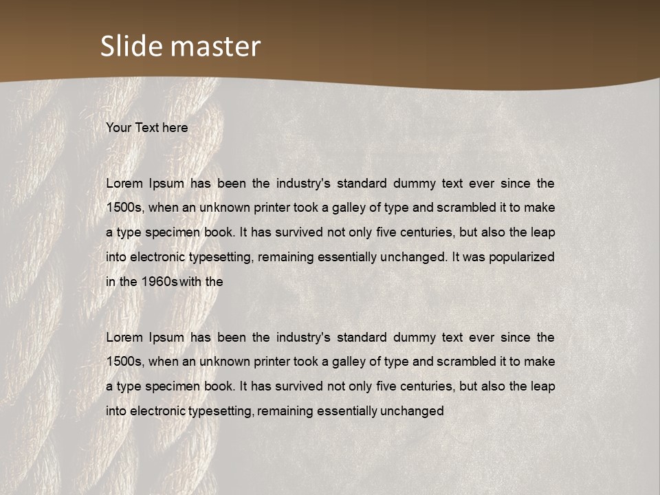 Cloth Cord Old PowerPoint Template