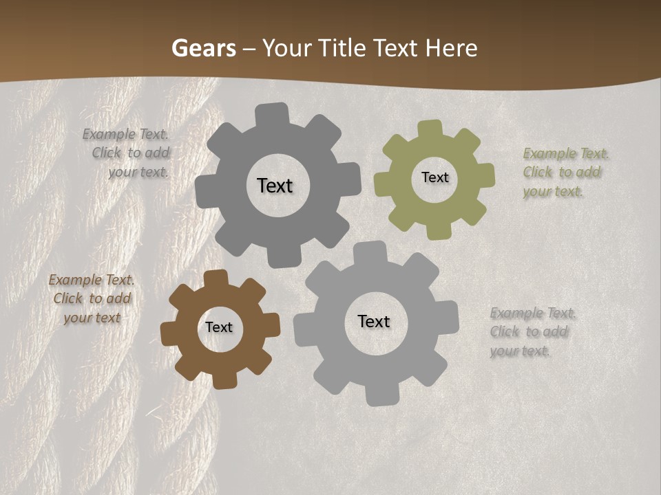 Cloth Cord Old PowerPoint Template