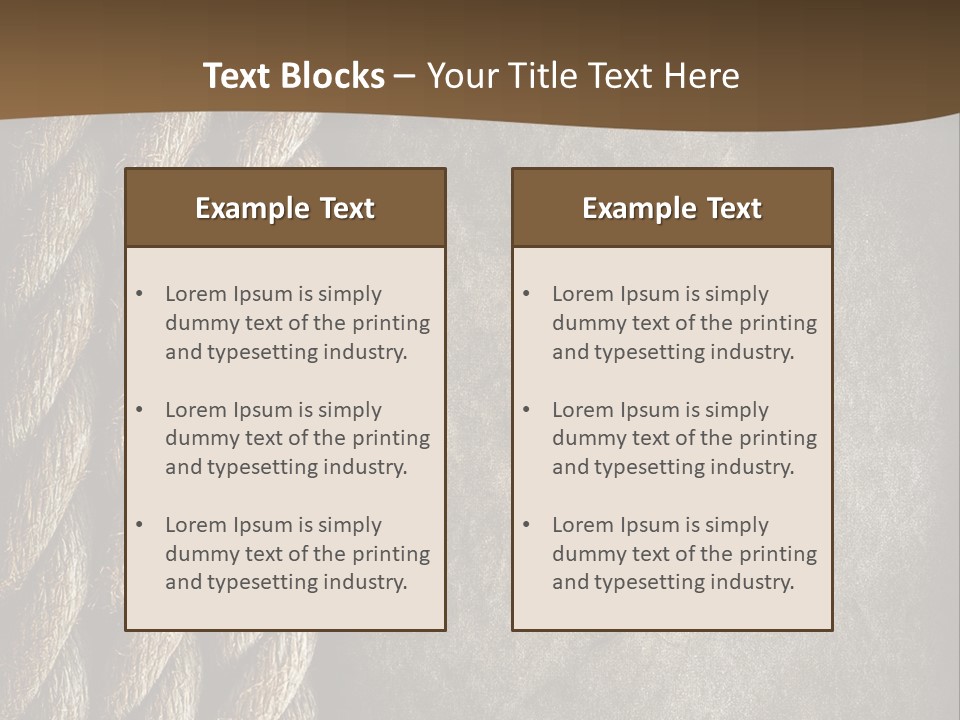 Cloth Cord Old PowerPoint Template
