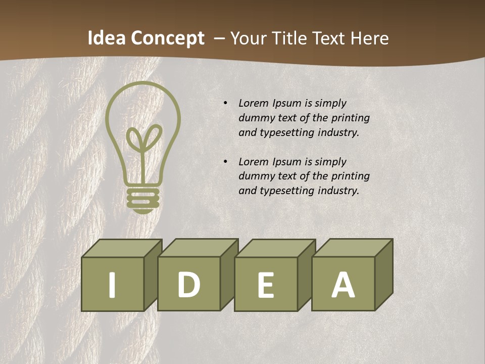 Cloth Cord Old PowerPoint Template