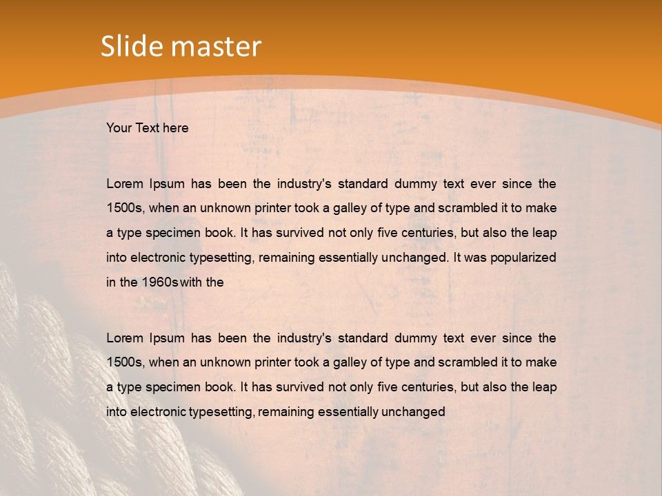 Board Hemp Oak PowerPoint Template