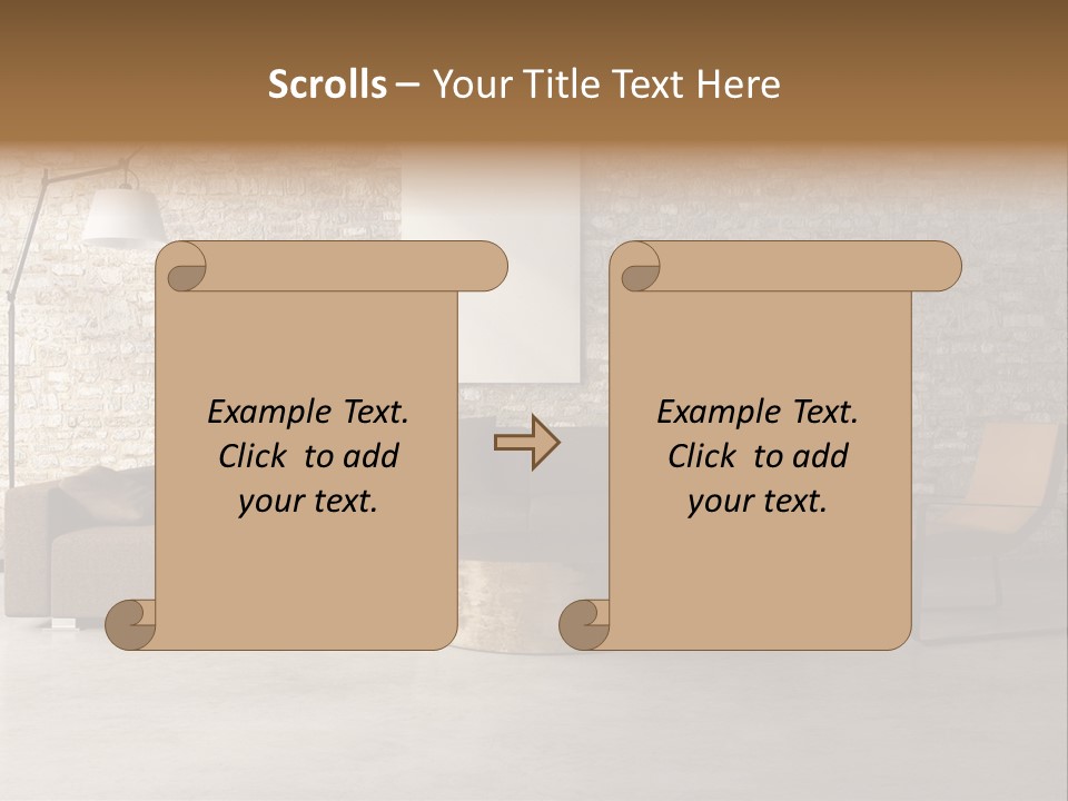 Deco White Wall PowerPoint Template