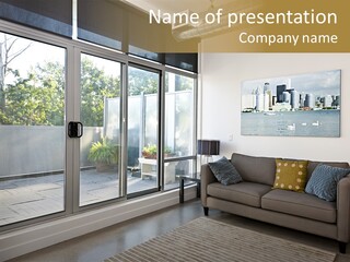 Apartment Decorated Trendy PowerPoint Template