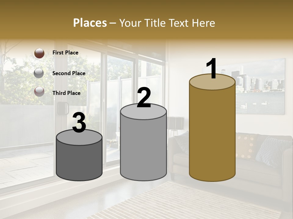Apartment Decorated Trendy PowerPoint Template